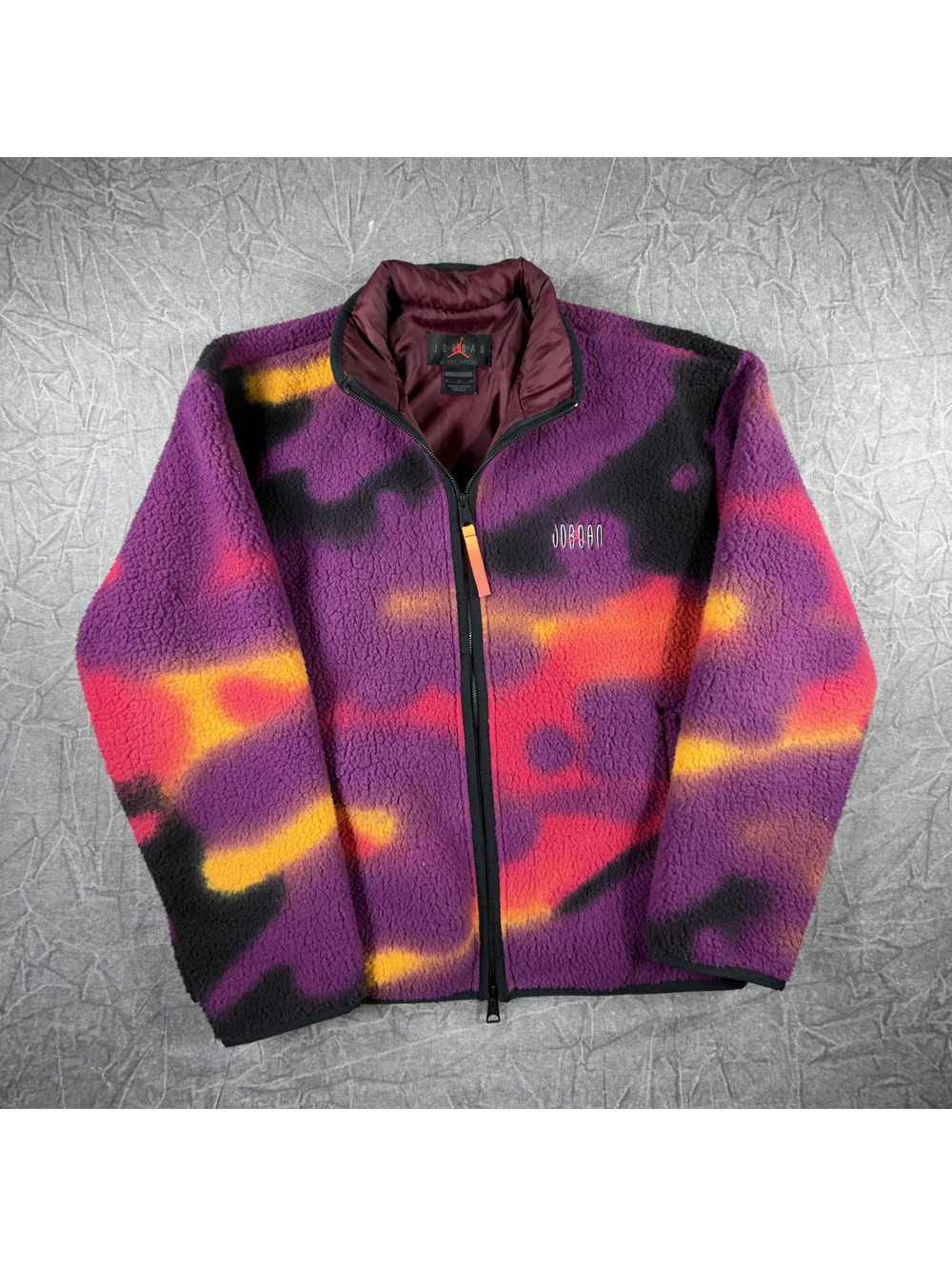 Air Jordan Nike Flight MVP Sherpa Mens M Purple Jacket